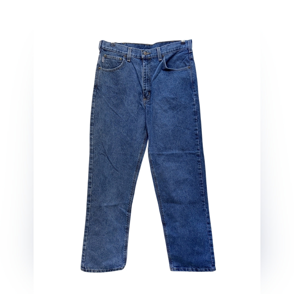 Vintage 2009 Carhartt B160 DPS Relaxed Fit Straight Leg Jeans 35x32 Blue